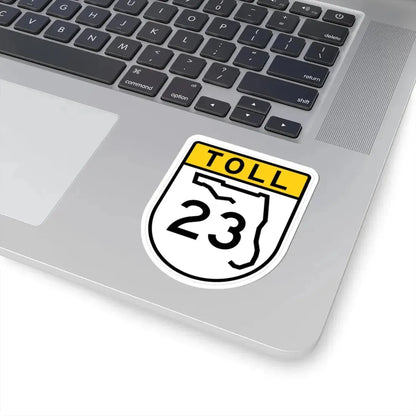 Toll Florida 23 (Florida) (Road Sign) STICKER Vinyl Kiss-Cut Decal - The Sticker Space