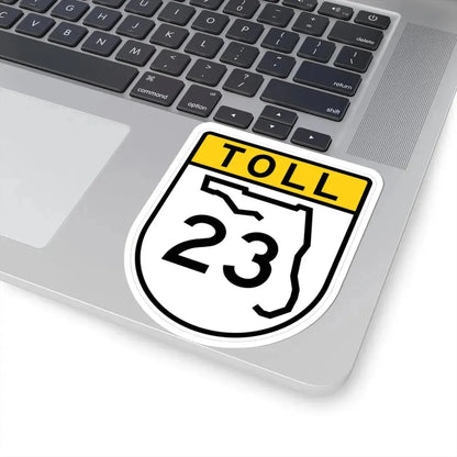 Toll Florida 23 (Florida) (Road Sign) STICKER Vinyl Kiss-Cut Decal - The Sticker Space