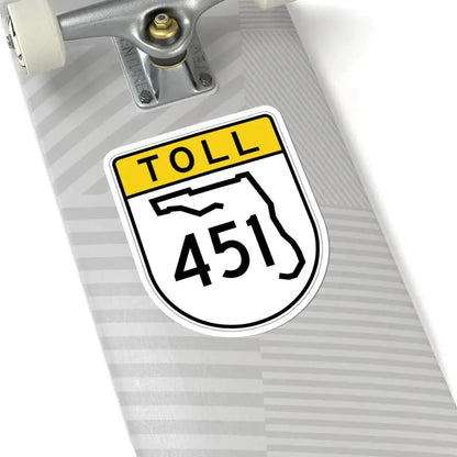 Toll Florida 451 (Florida) (Road Sign) STICKER Vinyl Kiss-Cut Decal - The Sticker Space