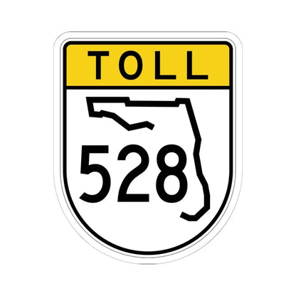 Toll Florida 528 (Florida) (Road Sign) STICKER Vinyl Kiss-Cut Decal 6 Inch White - The Sticker Space