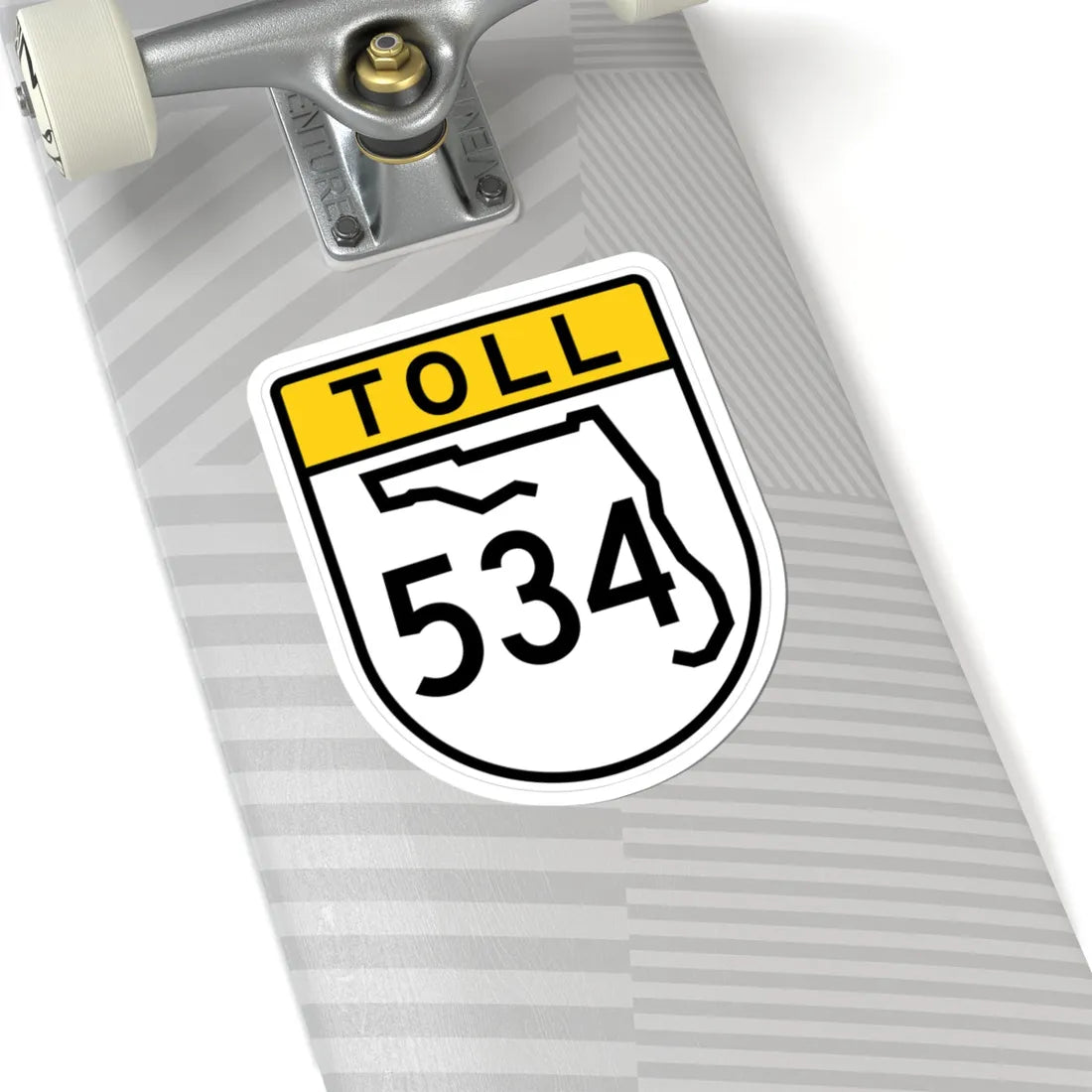 Toll Florida 534 (Florida) (Road Sign) STICKER Vinyl Kiss-Cut Decal - The Sticker Space