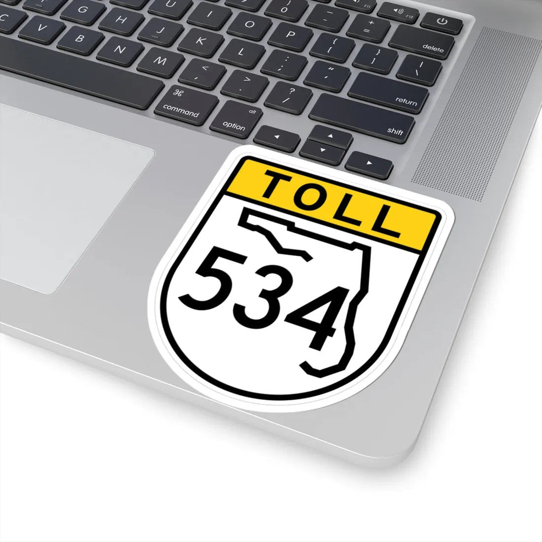 Toll Florida 534 (Florida) (Road Sign) STICKER Vinyl Kiss-Cut Decal - The Sticker Space