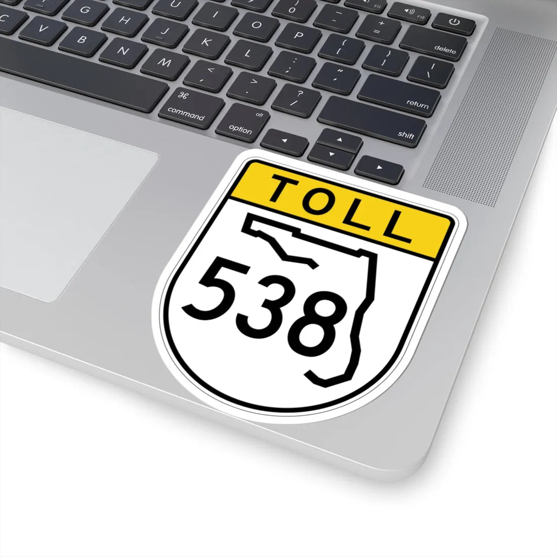 Toll Florida 538 (Florida) (Road Sign) STICKER Vinyl Kiss-Cut Decal - The Sticker Space