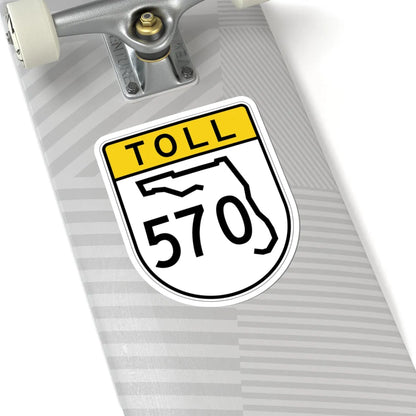 Toll Florida 570 (Florida) (Road Sign) STICKER Vinyl Kiss-Cut Decal - The Sticker Space