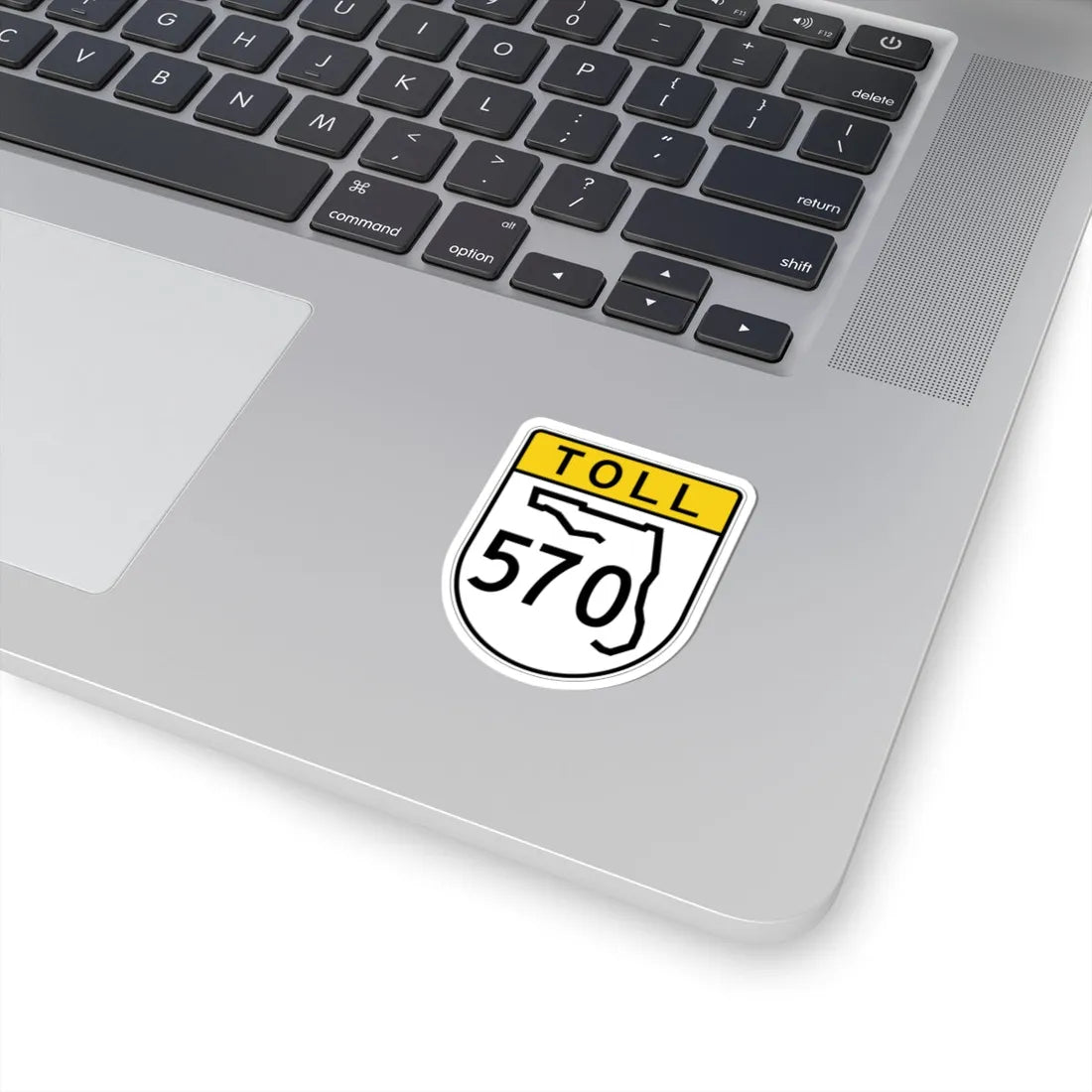 Toll Florida 570 (Florida) (Road Sign) STICKER Vinyl Kiss-Cut Decal - The Sticker Space