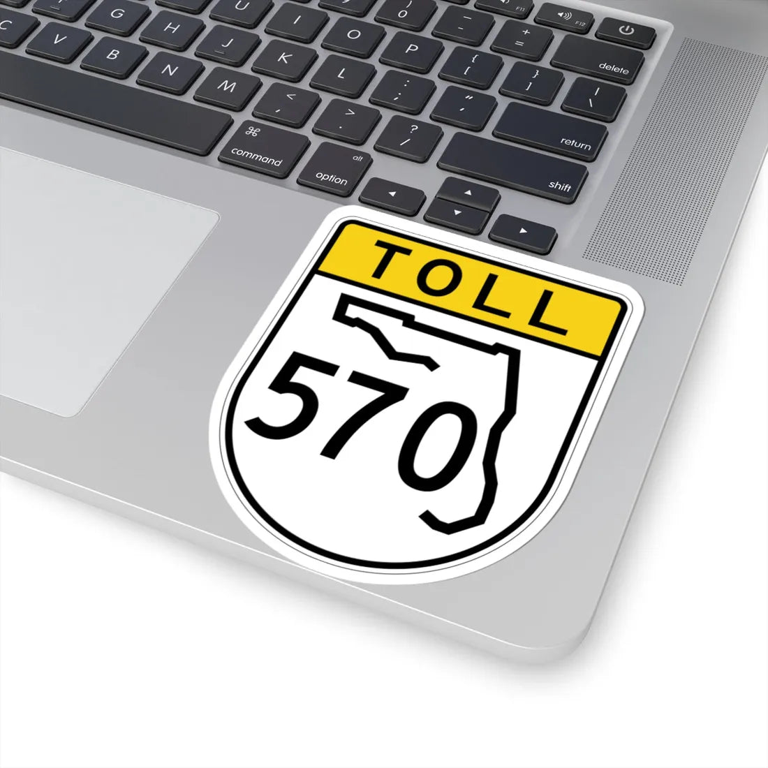 Toll Florida 570 (Florida) (Road Sign) STICKER Vinyl Kiss-Cut Decal - The Sticker Space