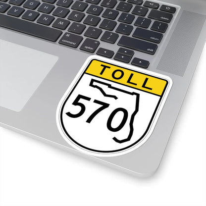 Toll Florida 570 (Florida) (Road Sign) STICKER Vinyl Kiss-Cut Decal - The Sticker Space