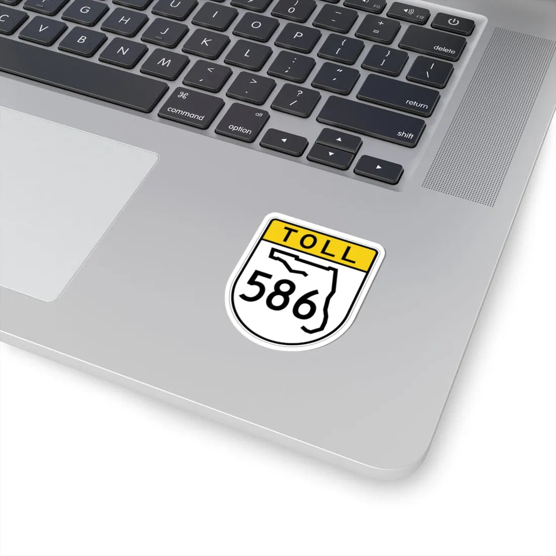Toll Florida 586 (Florida) (Road Sign) STICKER Vinyl Kiss-Cut Decal - The Sticker Space