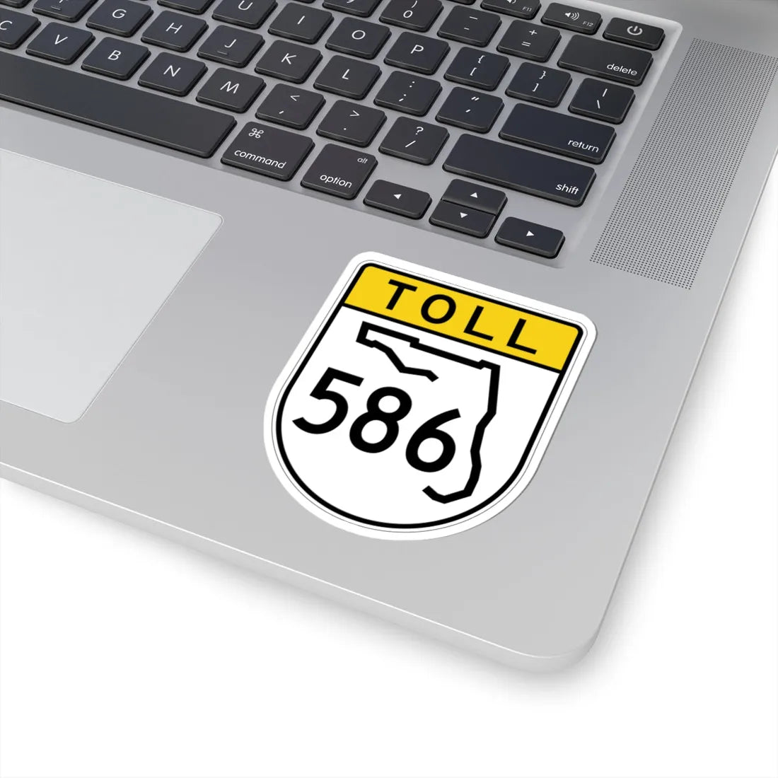 Toll Florida 586 (Florida) (Road Sign) STICKER Vinyl Kiss-Cut Decal - The Sticker Space