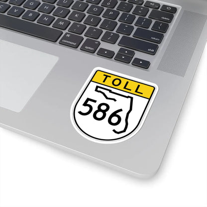 Toll Florida 586 (Florida) (Road Sign) STICKER Vinyl Kiss-Cut Decal - The Sticker Space