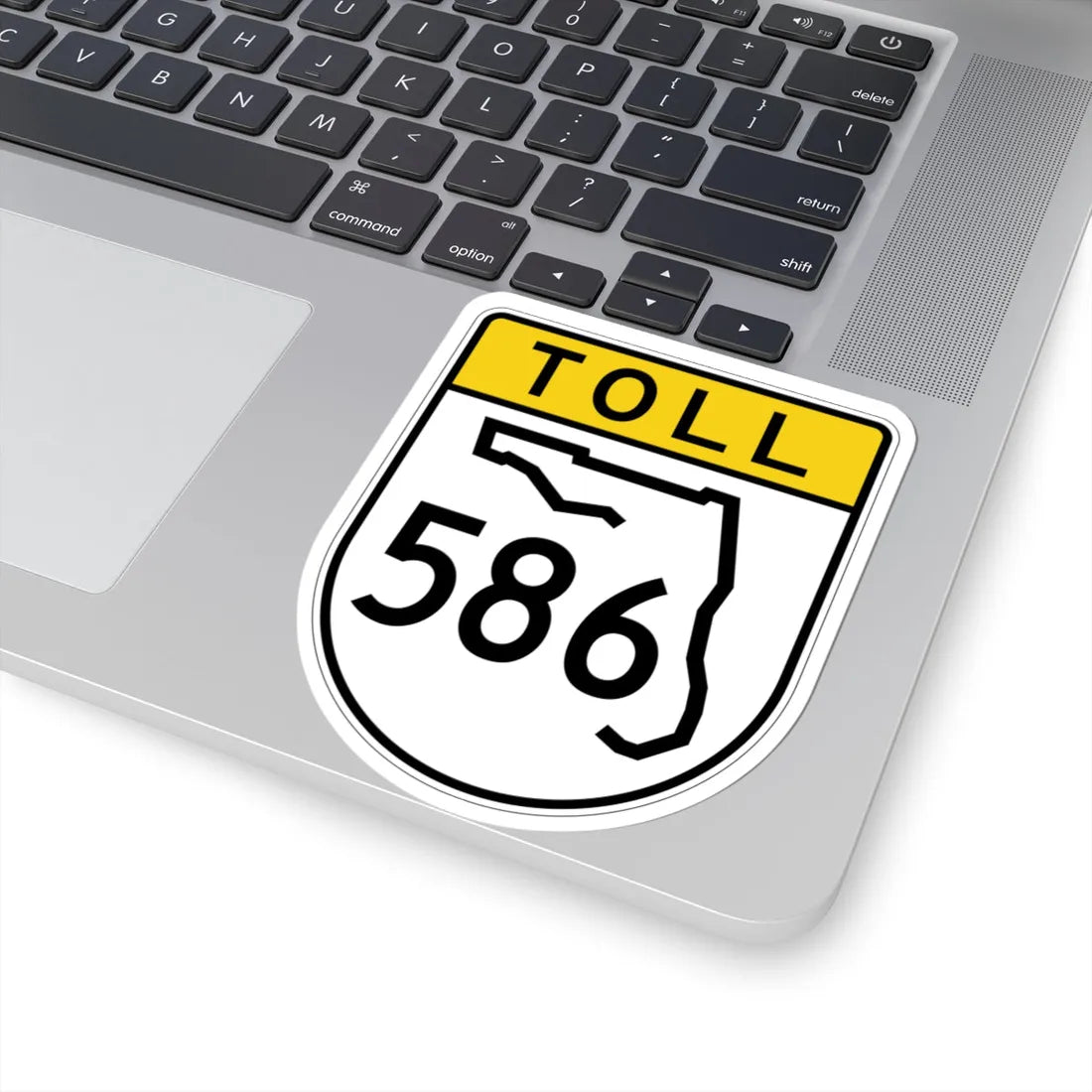 Toll Florida 586 (Florida) (Road Sign) STICKER Vinyl Kiss-Cut Decal - The Sticker Space