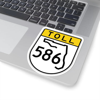 Toll Florida 586 (Florida) (Road Sign) STICKER Vinyl Kiss-Cut Decal - The Sticker Space