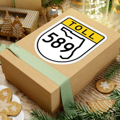 Toll Florida 589 (Florida) (Road Sign) STICKER Vinyl Kiss-Cut Decal - The Sticker Space