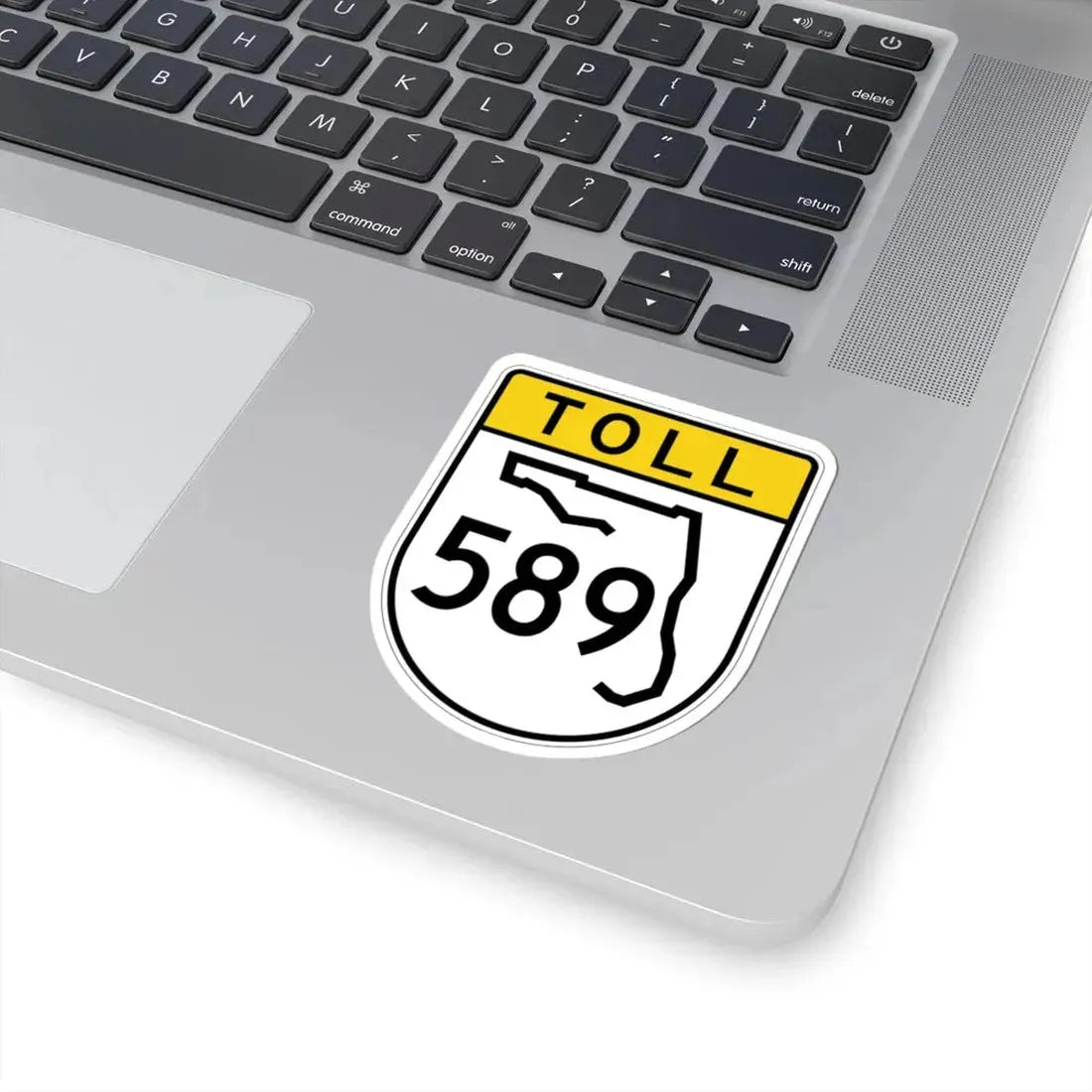 Toll Florida 589 (Florida) (Road Sign) STICKER Vinyl Kiss-Cut Decal - The Sticker Space