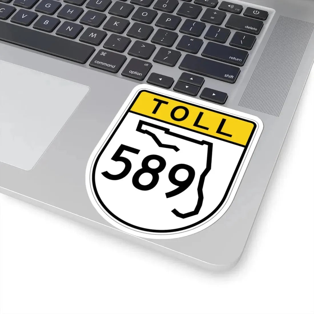 Toll Florida 589 (Florida) (Road Sign) STICKER Vinyl Kiss-Cut Decal - The Sticker Space