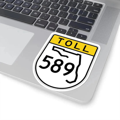 Toll Florida 589 (Florida) (Road Sign) STICKER Vinyl Kiss-Cut Decal - The Sticker Space