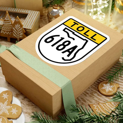 Toll Florida 618A (Florida) (Road Sign) STICKER Vinyl Kiss-Cut Decal - The Sticker Space