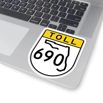 Toll Florida 690 (Florida) (Road Sign) STICKER Vinyl Kiss-Cut Decal - The Sticker Space