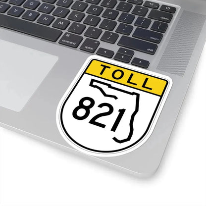 Toll Florida 821 (Florida) (Road Sign) STICKER Vinyl Kiss-Cut Decal - The Sticker Space