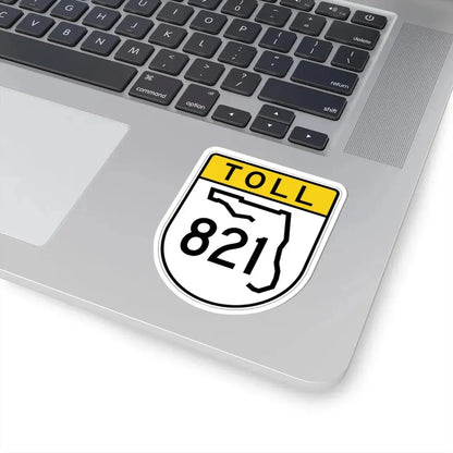 Toll Florida 821 (Florida) (Road Sign) STICKER Vinyl Kiss-Cut Decal - The Sticker Space