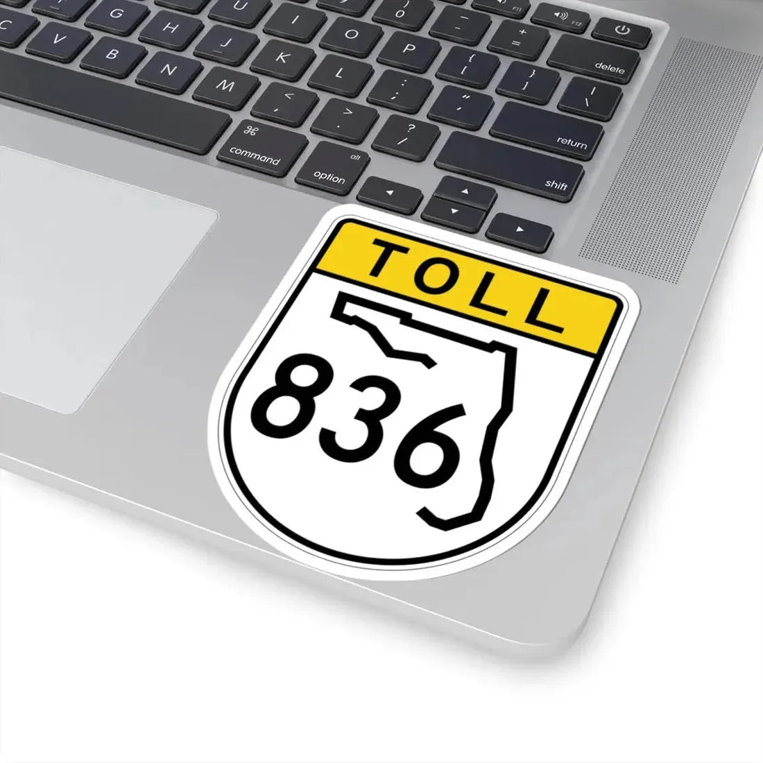Toll Florida 836 (Florida) (Road Sign) STICKER Vinyl Kiss-Cut Decal - The Sticker Space
