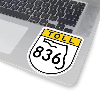 Toll Florida 836 (Florida) (Road Sign) STICKER Vinyl Kiss-Cut Decal - The Sticker Space