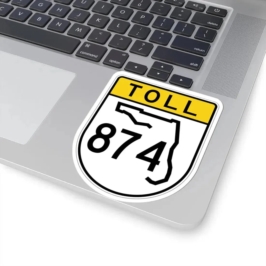 Toll Florida 874 (Florida) (Road Sign) STICKER Vinyl Kiss-Cut Decal - The Sticker Space