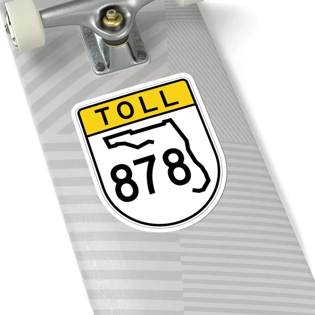 Toll Florida 878 (Florida) (Road Sign) STICKER Vinyl Kiss-Cut Decal - The Sticker Space