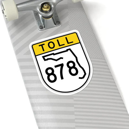 Toll Florida 878 (Florida) (Road Sign) STICKER Vinyl Kiss-Cut Decal - The Sticker Space