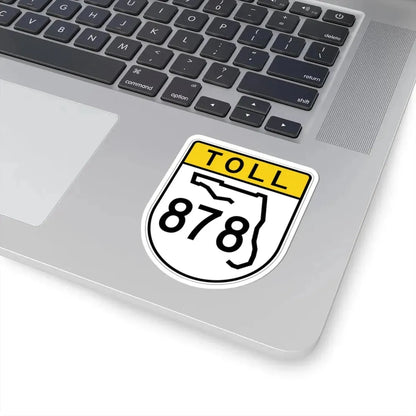 Toll Florida 878 (Florida) (Road Sign) STICKER Vinyl Kiss-Cut Decal - The Sticker Space