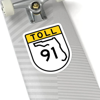 Toll Florida 91 (Florida) (Road Sign) STICKER Vinyl Kiss-Cut Decal - The Sticker Space
