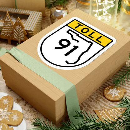 Toll Florida 91 (Florida) (Road Sign) STICKER Vinyl Kiss-Cut Decal - The Sticker Space