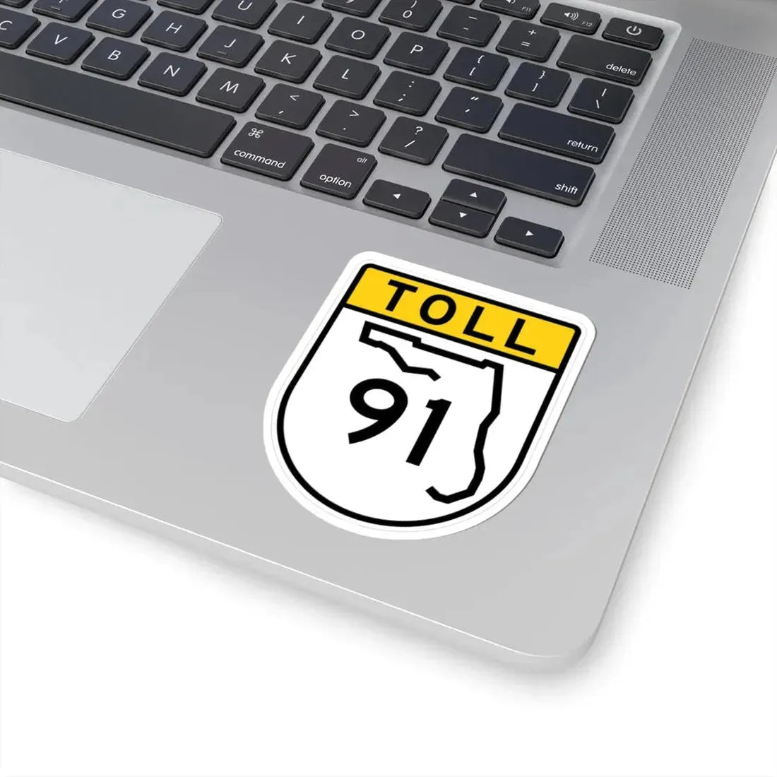 Toll Florida 91 (Florida) (Road Sign) STICKER Vinyl Kiss-Cut Decal - The Sticker Space