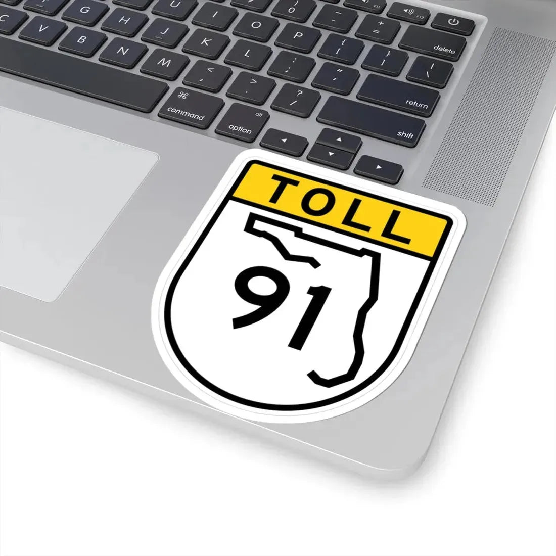 Toll Florida 91 (Florida) (Road Sign) STICKER Vinyl Kiss-Cut Decal - The Sticker Space