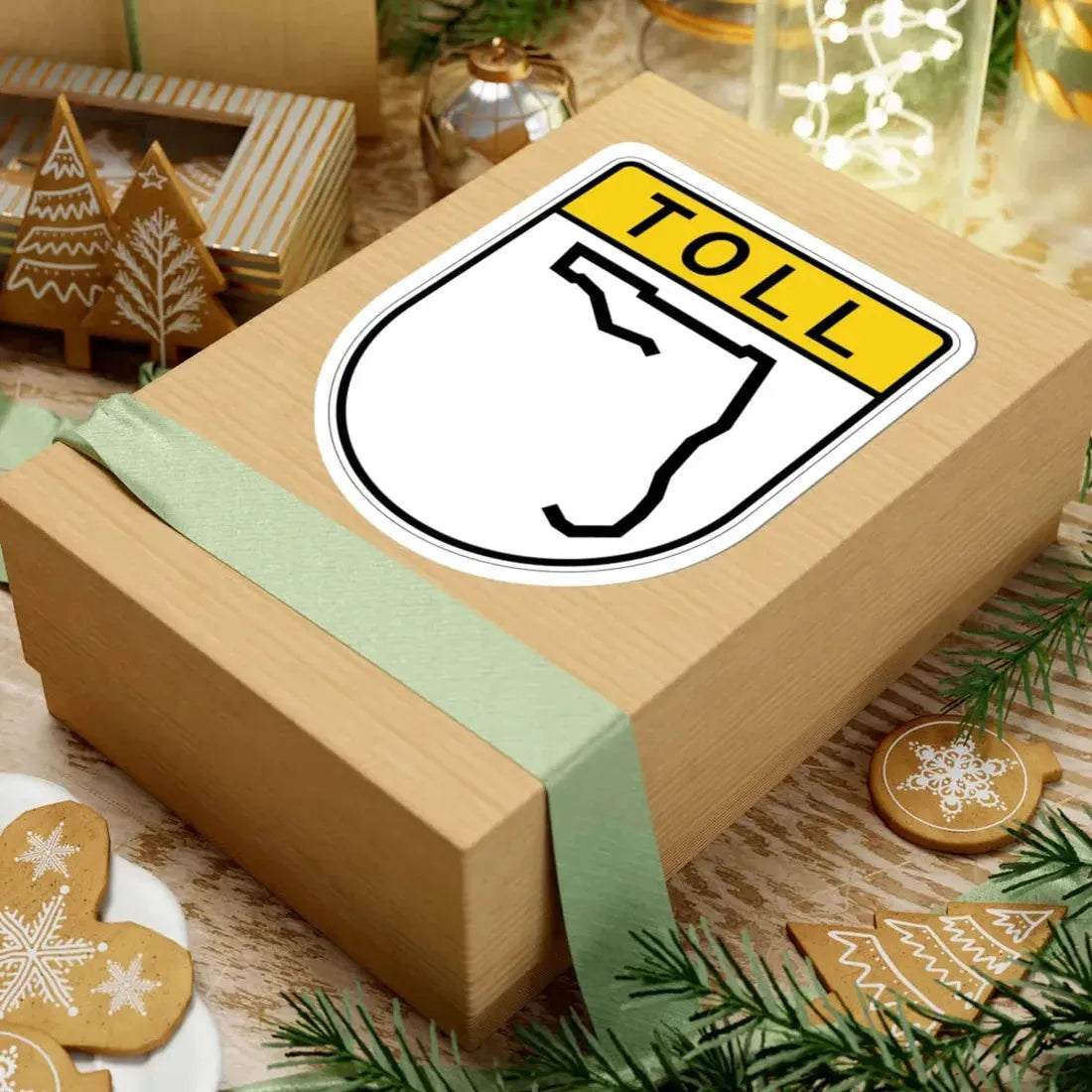 Toll Florida blank (Florida) (Road Sign) STICKER Vinyl Kiss-Cut Decal - The Sticker Space