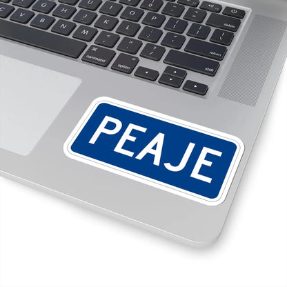 Toll plate blue es (Puerto Rico) (Road Sign) STICKER Vinyl Kiss-Cut Decal - The Sticker Space