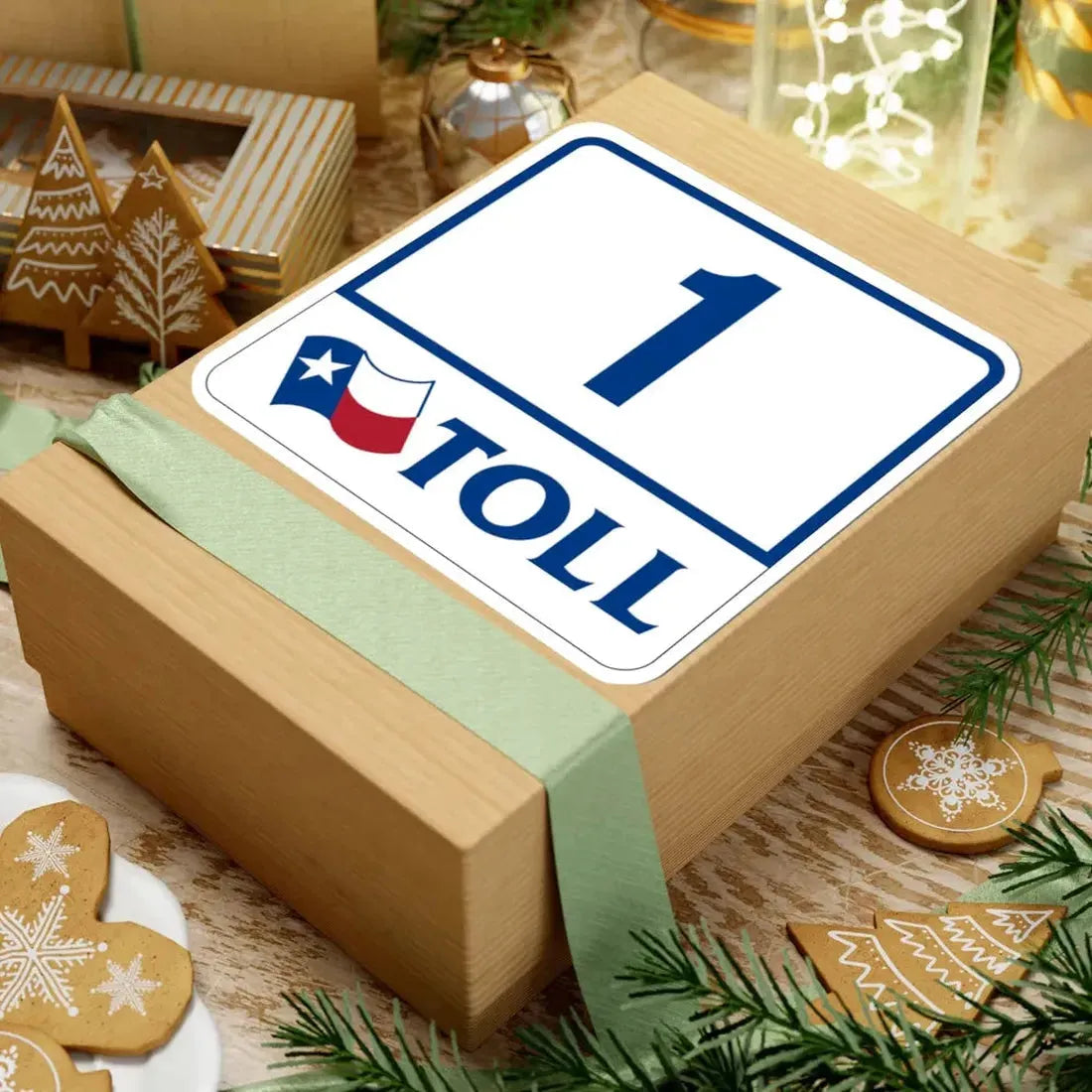 Toll Texas 1 (Texas) (Road Sign) STICKER Vinyl Kiss-Cut Decal - The Sticker Space