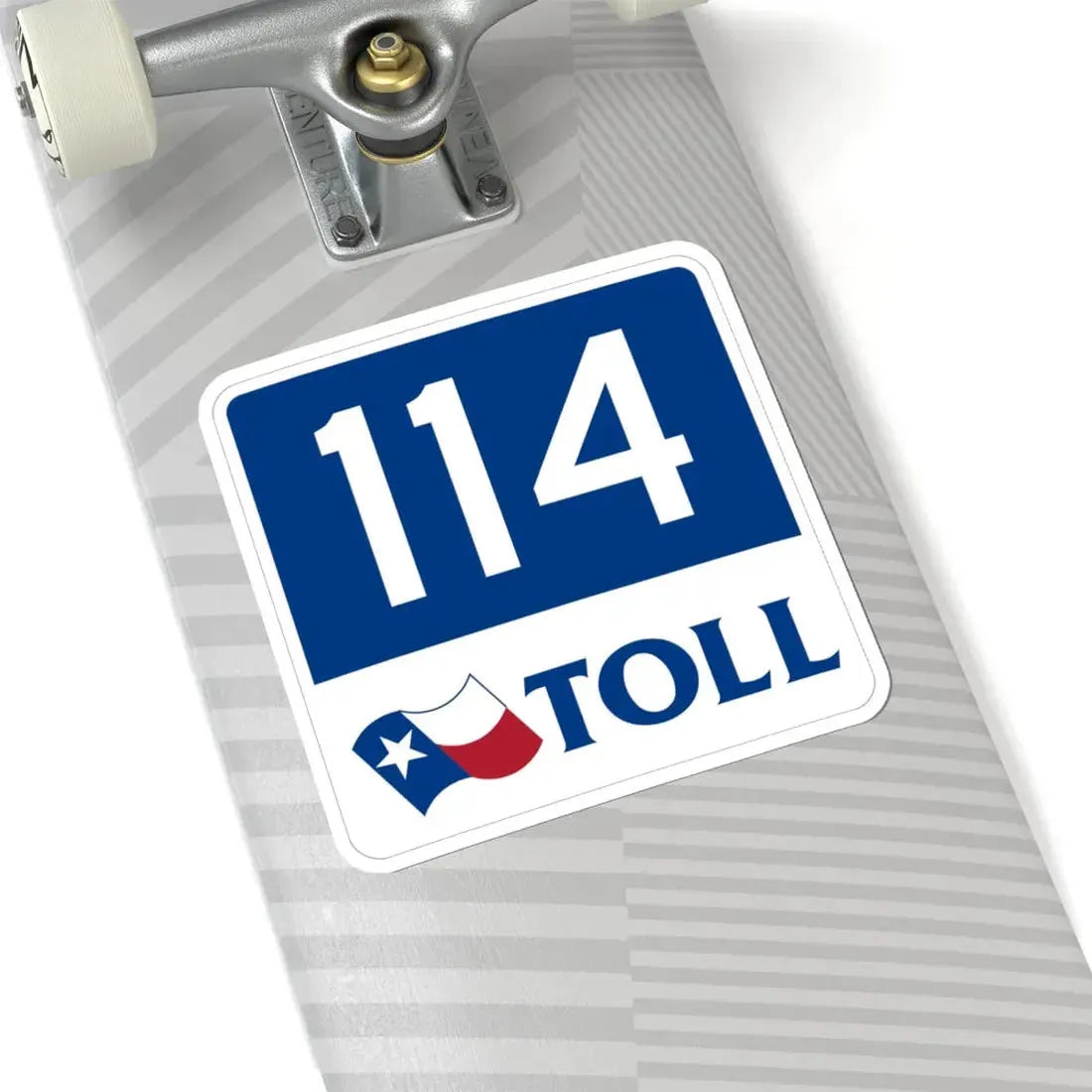 Toll Texas 114 new (Texas) (Road Sign) STICKER Vinyl Kiss-Cut Decal - The Sticker Space