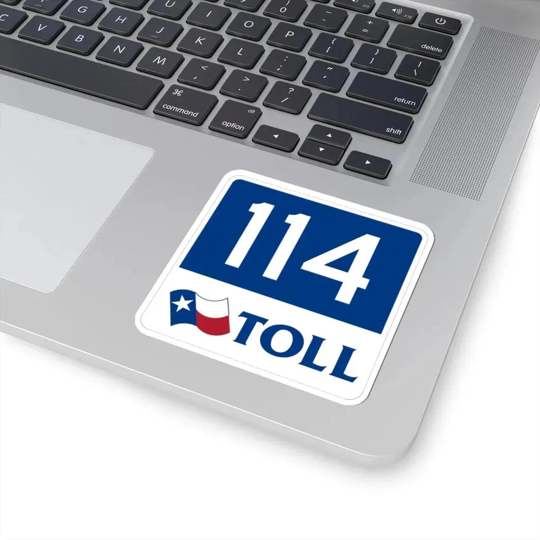 Toll Texas 114 new (Texas) (Road Sign) STICKER Vinyl Kiss-Cut Decal - The Sticker Space