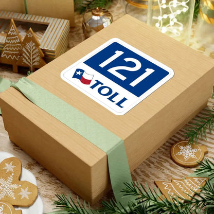 Toll Texas 121 new (Texas) (Road Sign) STICKER Vinyl Kiss-Cut Decal - The Sticker Space