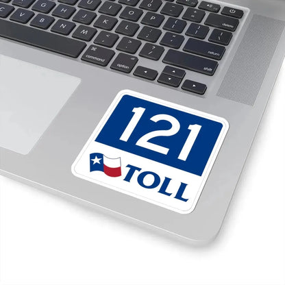 Toll Texas 121 new (Texas) (Road Sign) STICKER Vinyl Kiss-Cut Decal - The Sticker Space