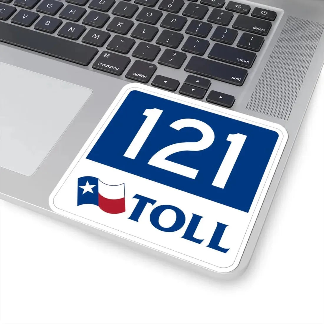 Toll Texas 121 new (Texas) (Road Sign) STICKER Vinyl Kiss-Cut Decal - The Sticker Space