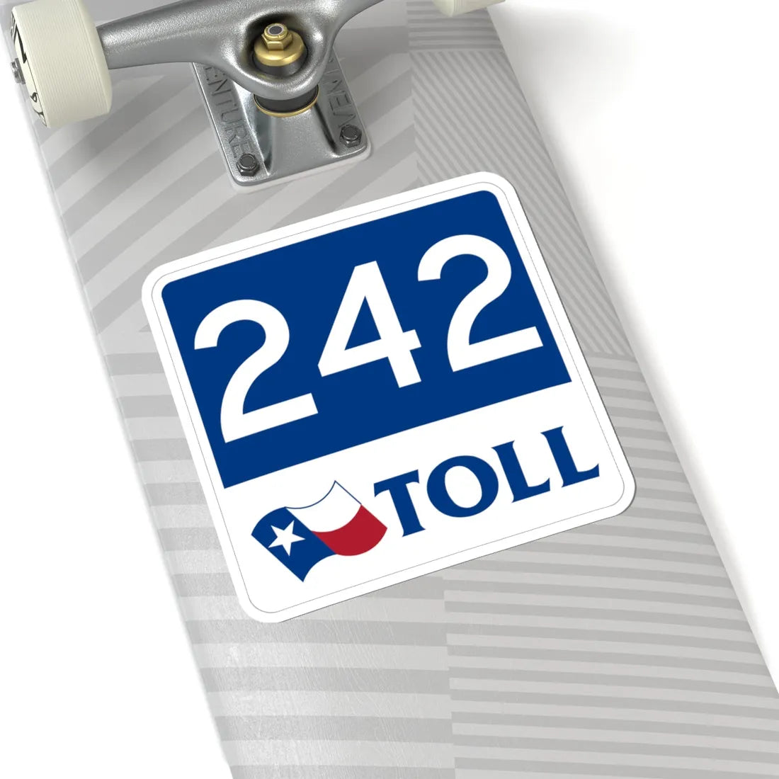 Toll Texas 242 new (Texas) (Road Sign) STICKER Vinyl Kiss-Cut Decal - The Sticker Space