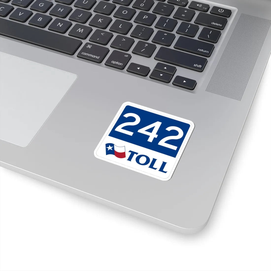 Toll Texas 242 new (Texas) (Road Sign) STICKER Vinyl Kiss-Cut Decal - The Sticker Space