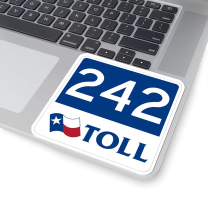 Toll Texas 242 new (Texas) (Road Sign) STICKER Vinyl Kiss-Cut Decal - The Sticker Space