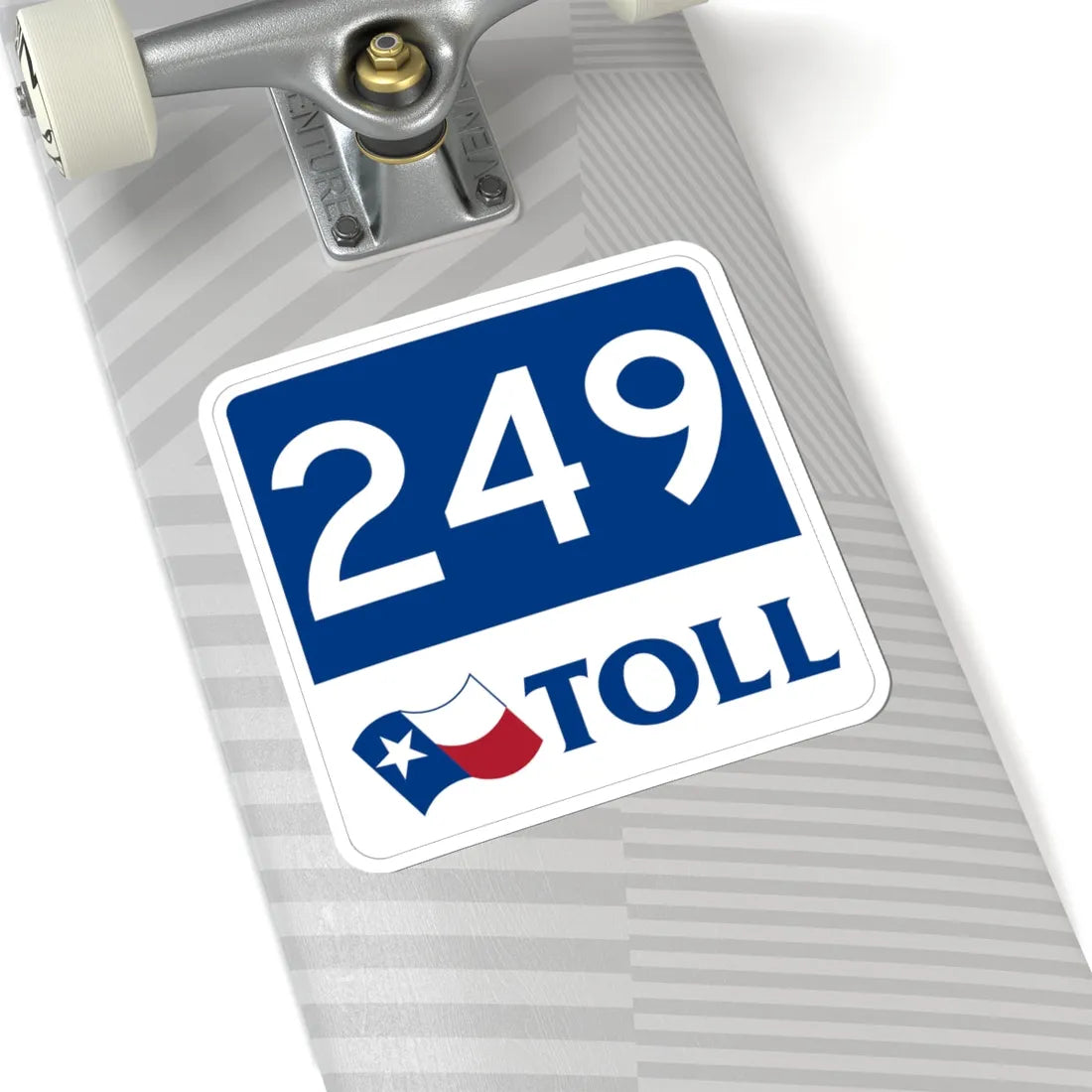 Toll Texas 249 new (Texas) (Road Sign) STICKER Vinyl Kiss-Cut Decal - The Sticker Space