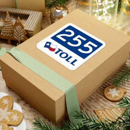 Toll Texas 255 new (Texas) (Road Sign) STICKER Vinyl Kiss-Cut Decal - The Sticker Space