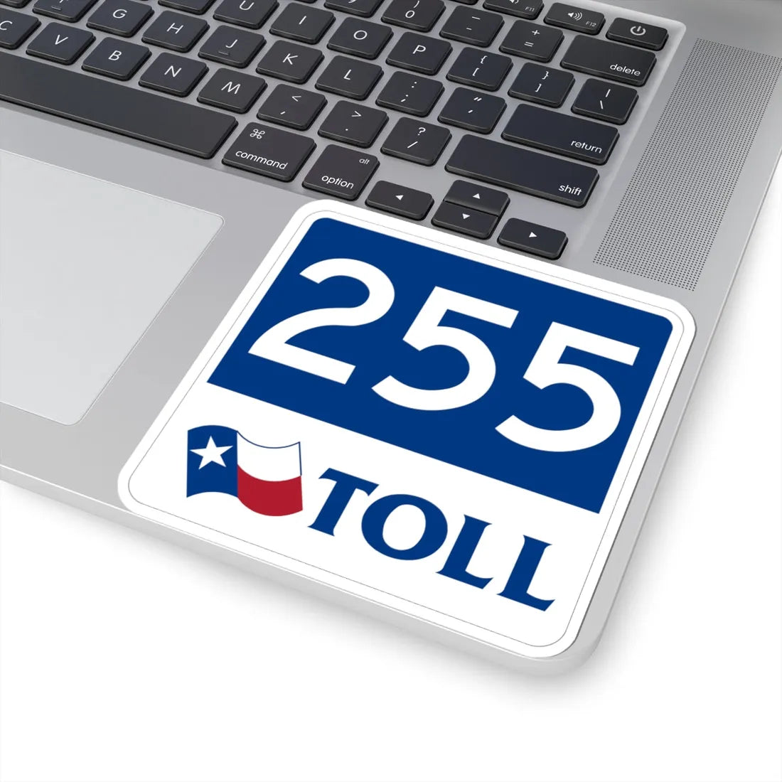 Toll Texas 255 new (Texas) (Road Sign) STICKER Vinyl Kiss-Cut Decal - The Sticker Space