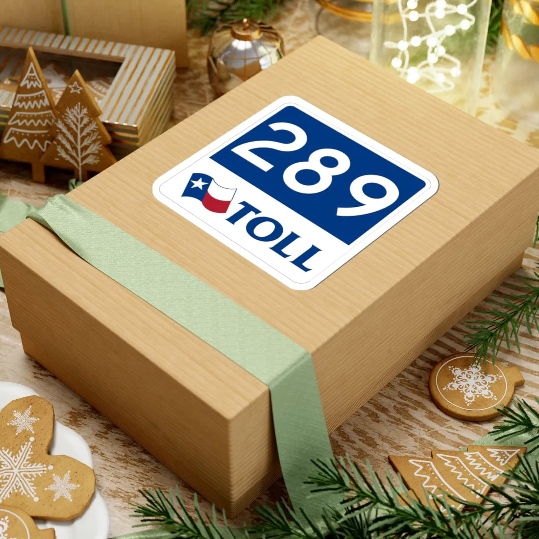 Toll Texas 289 new (Texas) (Road Sign) STICKER Vinyl Kiss-Cut Decal - The Sticker Space