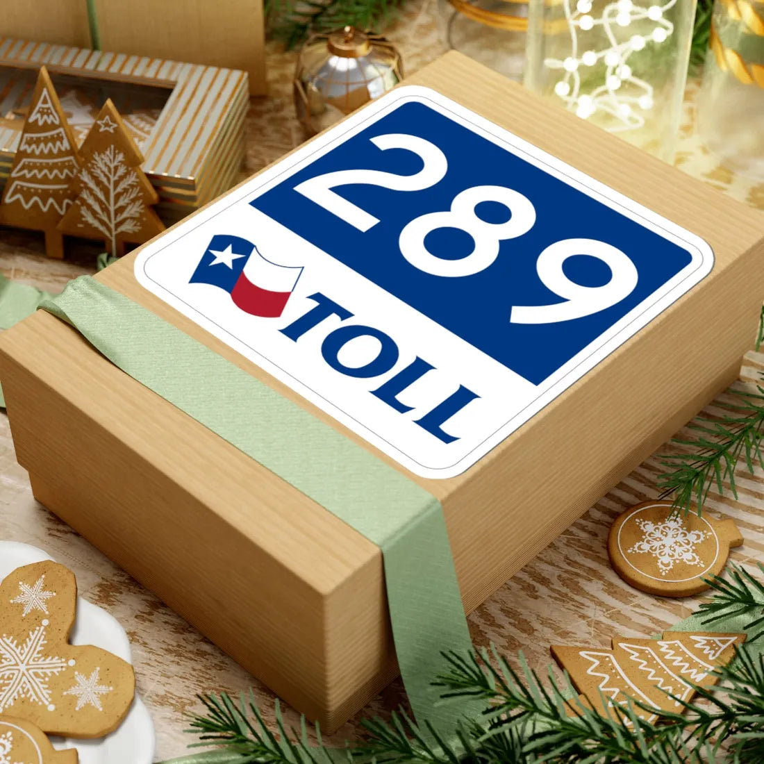 Toll Texas 289 new (Texas) (Road Sign) STICKER Vinyl Kiss-Cut Decal - The Sticker Space